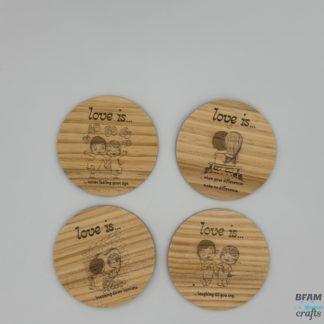 Love Is - Set of 4 coasters