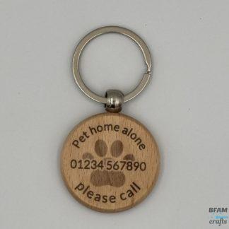 Pet Home Alone - Beechwood Keyring