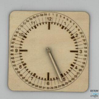 Children’s Learning Clock – Laser Engraved Wooden Time Teaching Aid